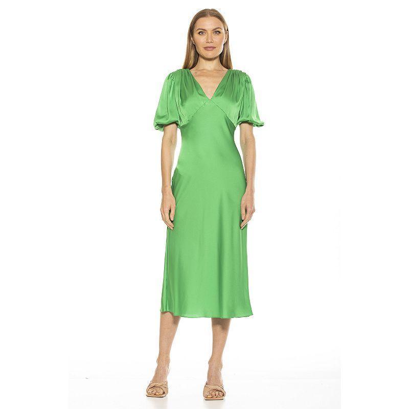 Womens ALEXIA ADMOR Felicity Bubble Sleeve Midi Dress Product Image