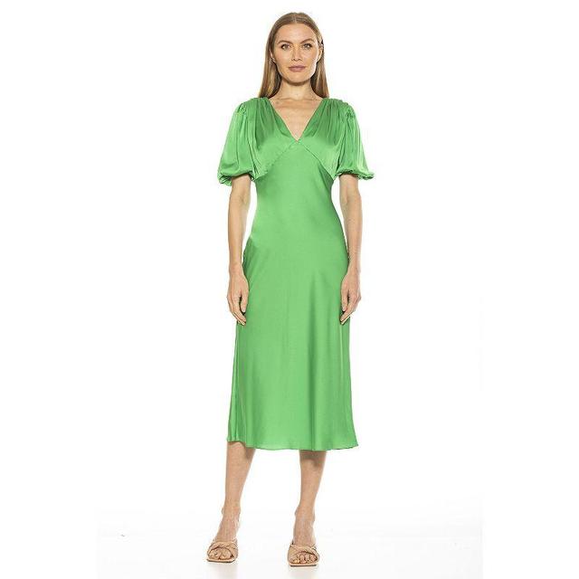 Womens ALEXIA ADMOR Felicity Bubble Sleeve Midi Dress Product Image