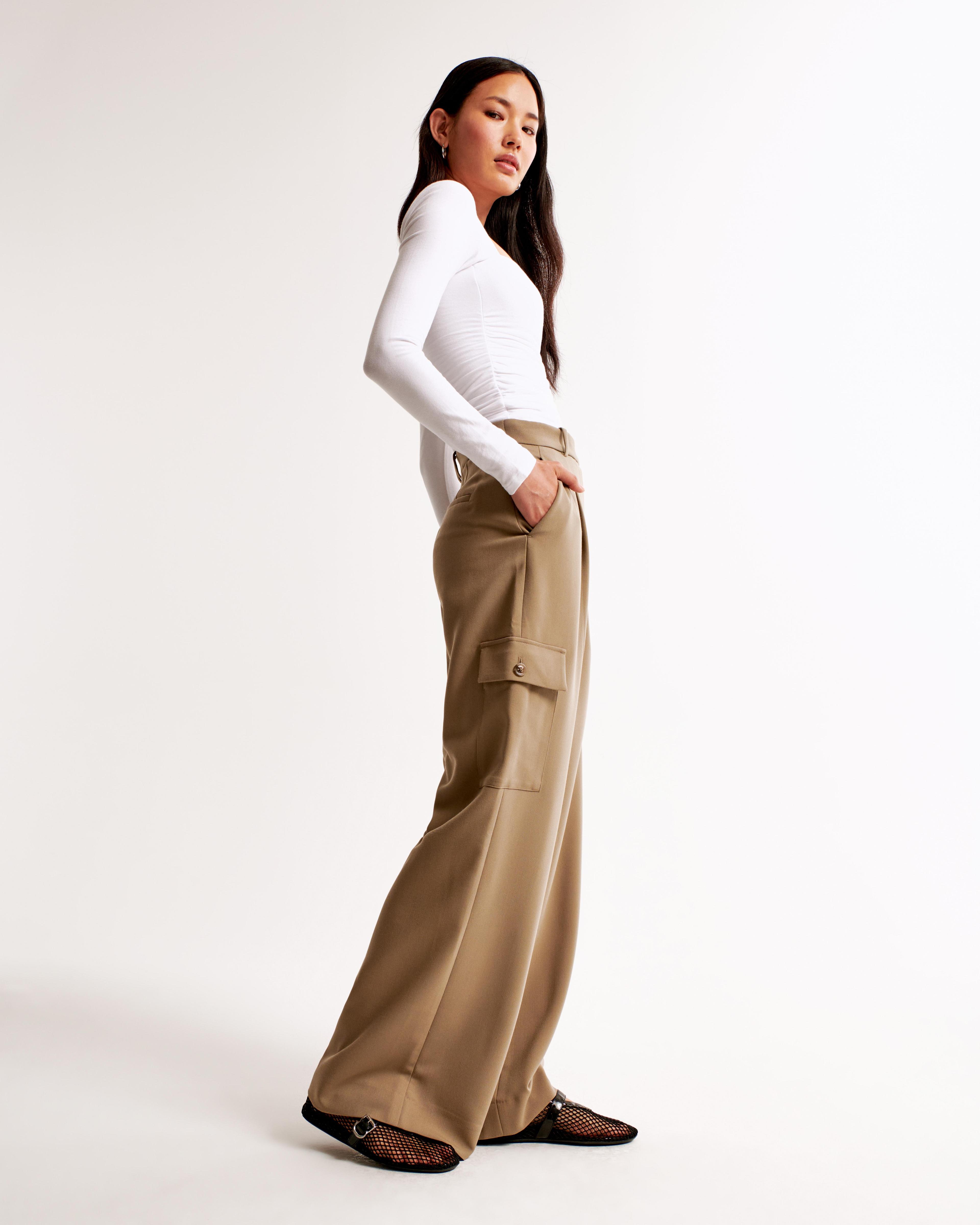 A&F Harper Tailored Wide Leg Cargo Pant Product Image