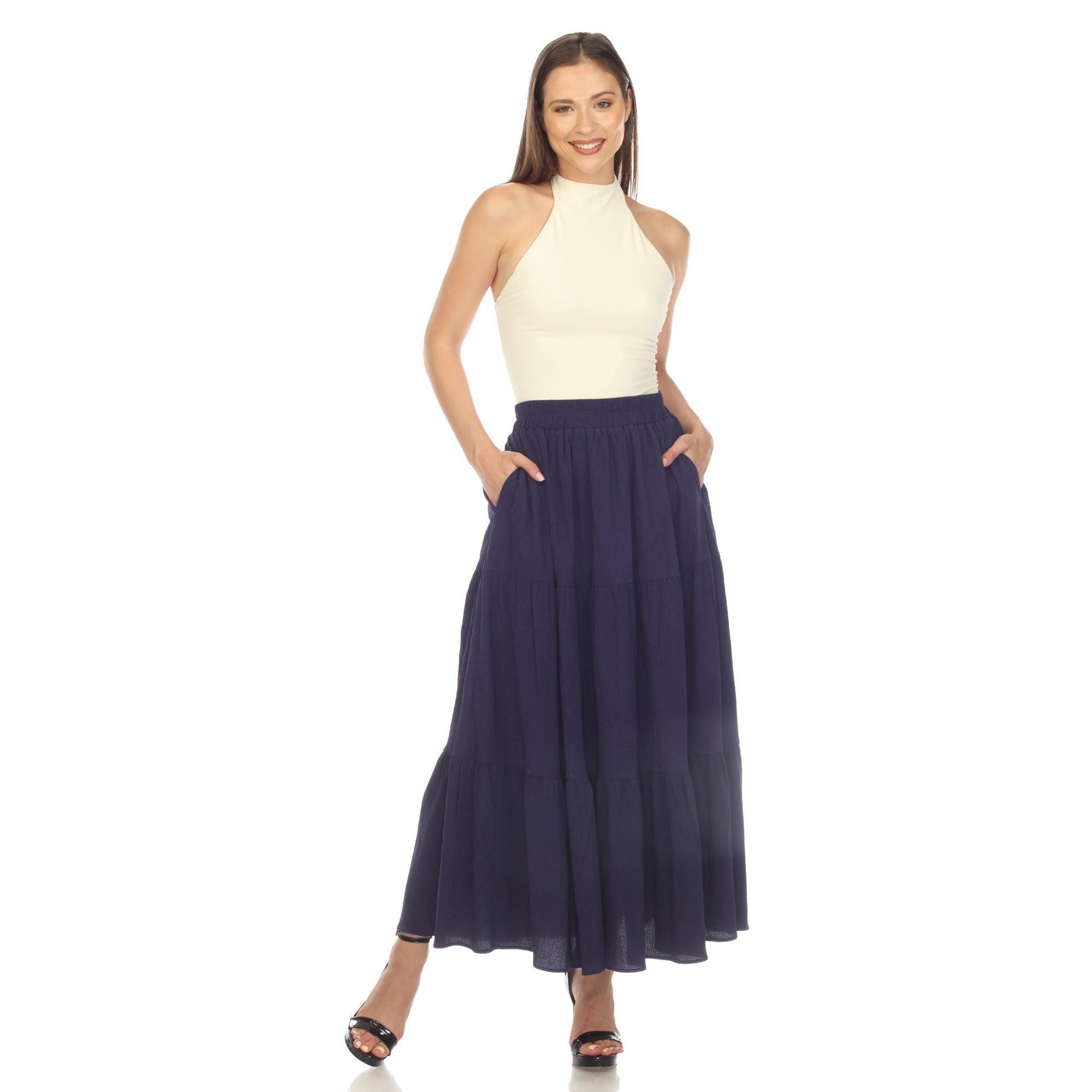 Pleated Tiered Maxi Skirt Product Image