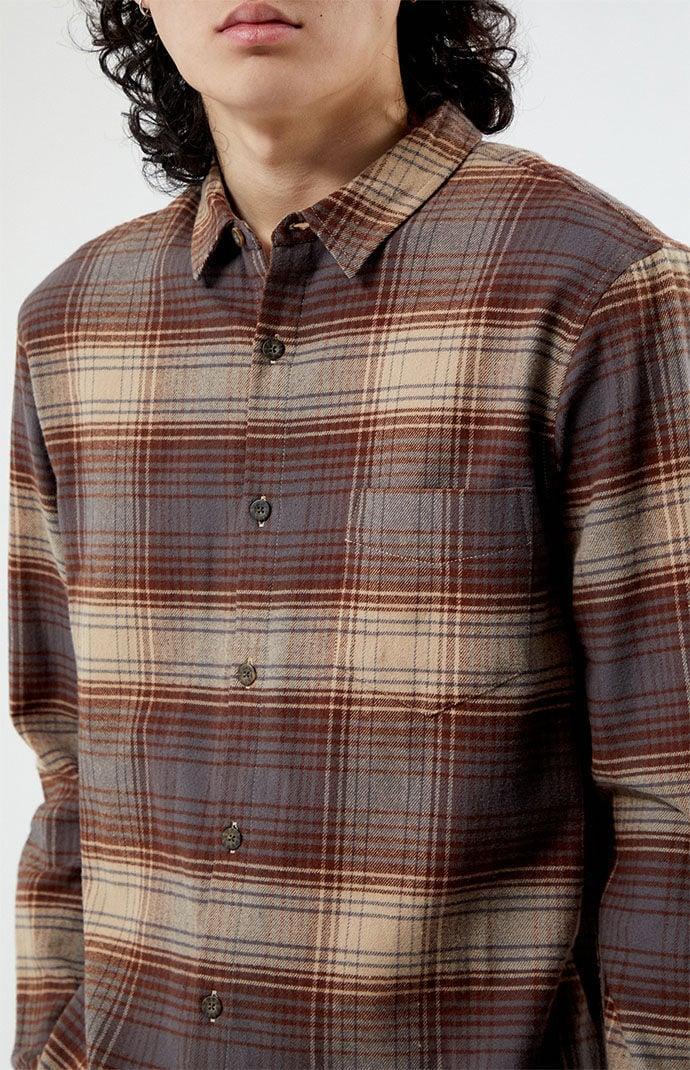 Men's Plaid Classic Shirt in Brown/Black - Product Image