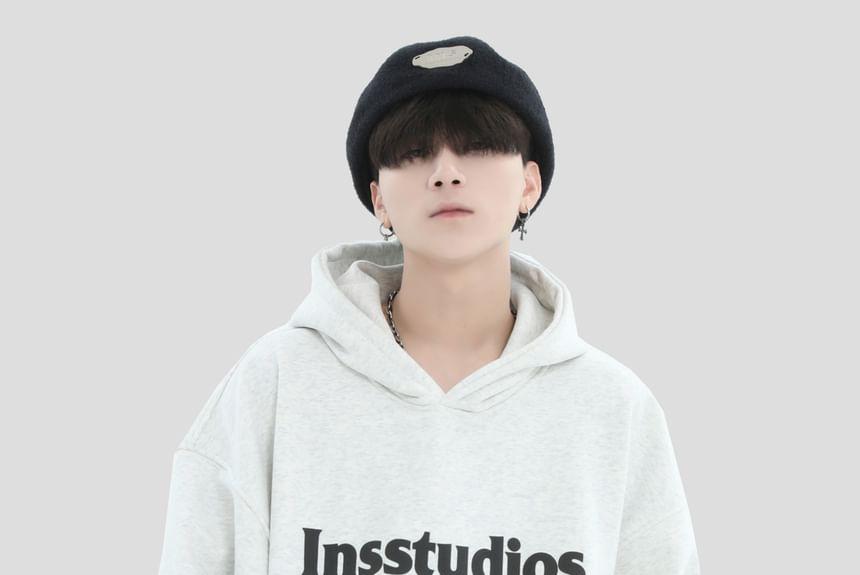 Lettering Oversized Hoodie Product Image