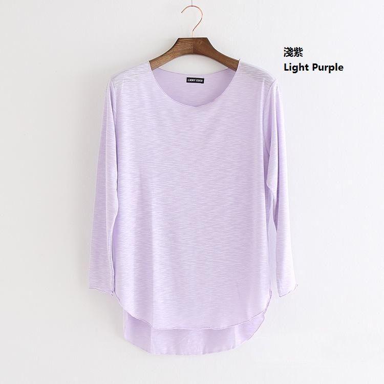 Long-Sleeve Round Neck T-Shirt Product Image