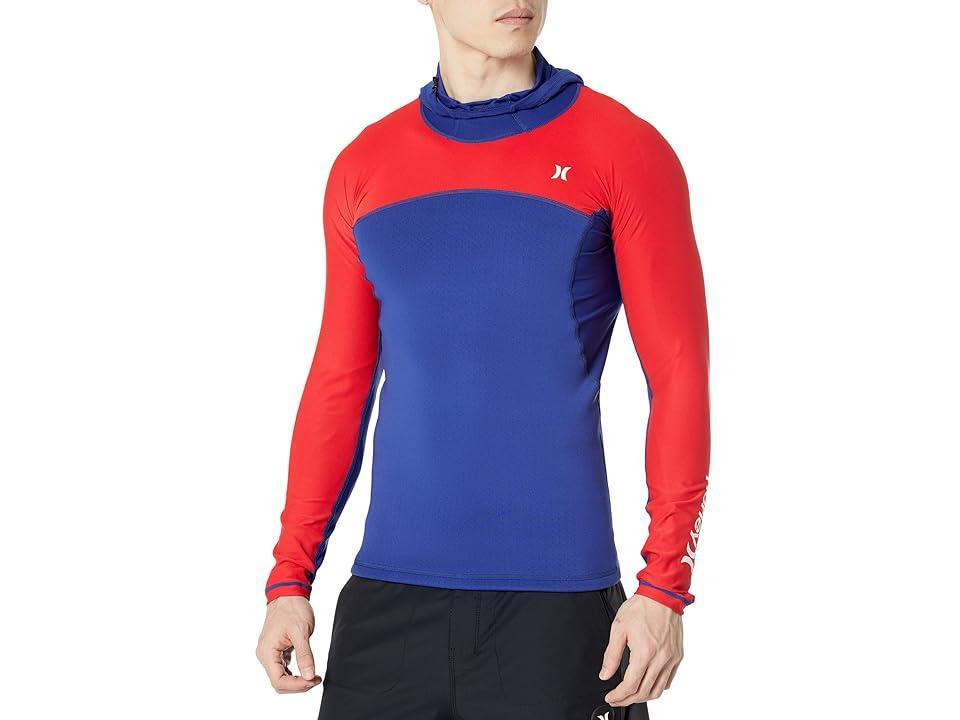 Hurley Coast Guard Hooded Surf Top (Deep Royal ) Men's Swimwear Product Image