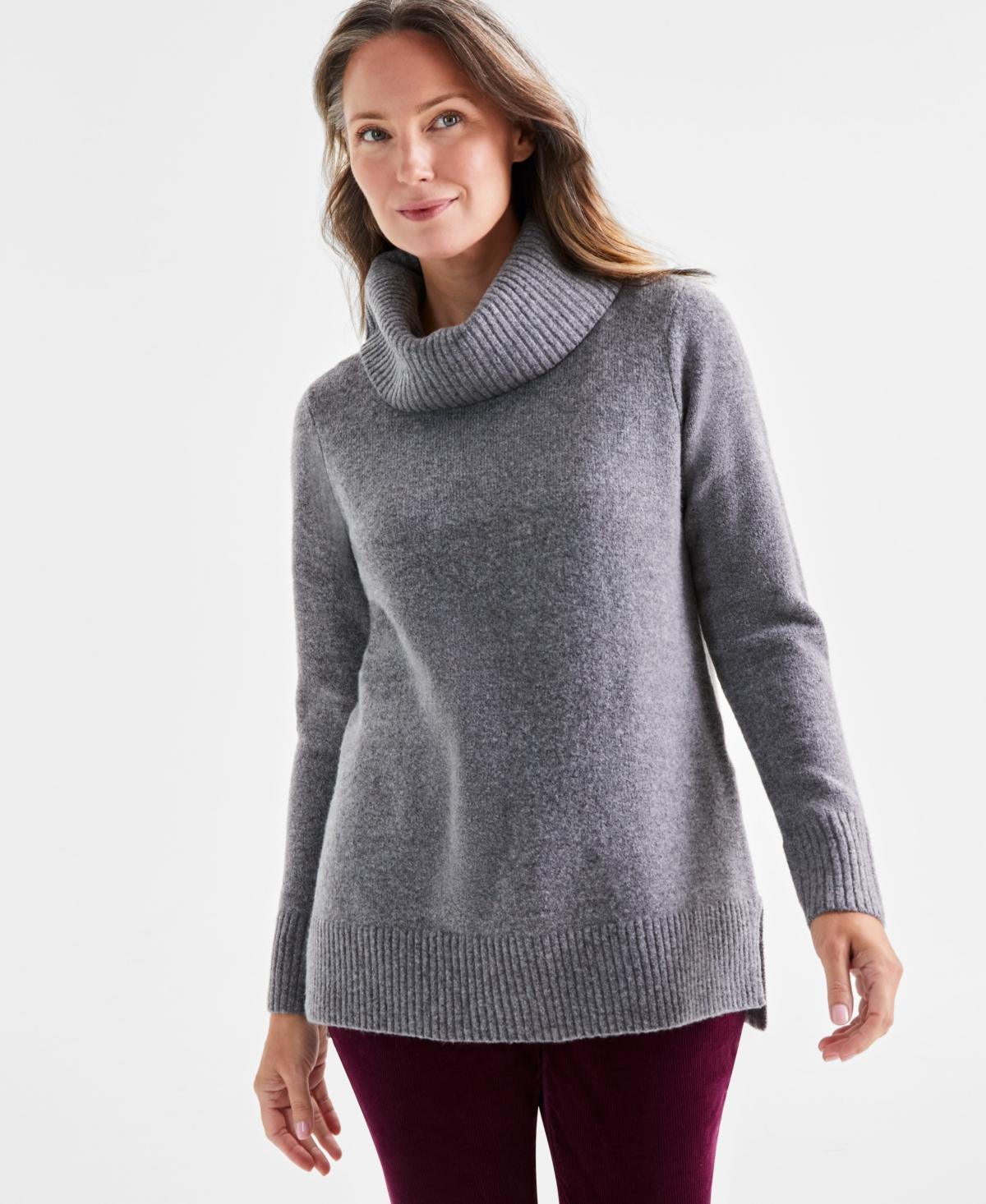 Style & Co Womens Rib-Knit Turtleneck Long-Sleeve Sweater, Created for Macys Product Image