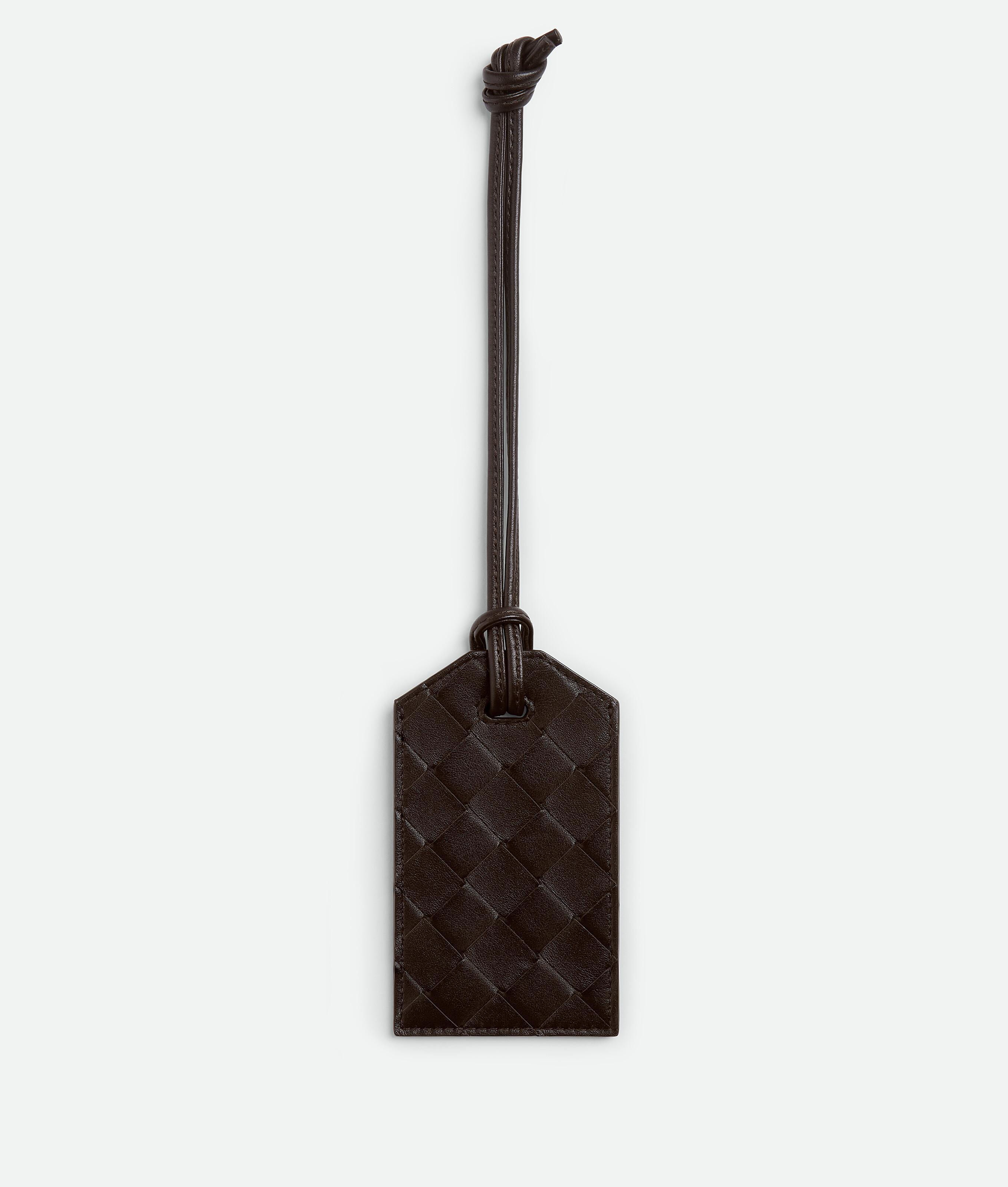 Men's Intrecciato Tag Holder On Strap in Fondant Product Image