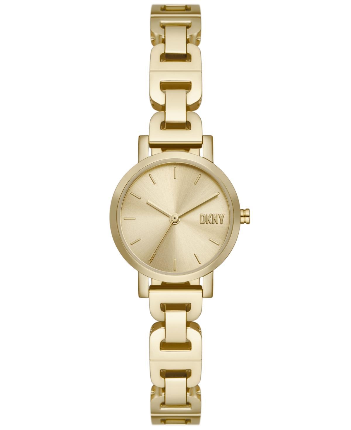 Dkny Womens Soho Three-Hand Gold-Tone Stainless Steel Watch 24mm - Gold-Tone Product Image