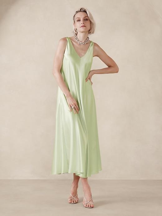 Serenade Silk Midi Dress Product Image