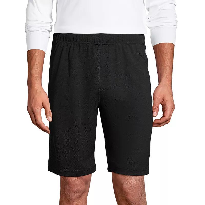 Mens Lands End Mesh Gym Shorts Blue Product Image