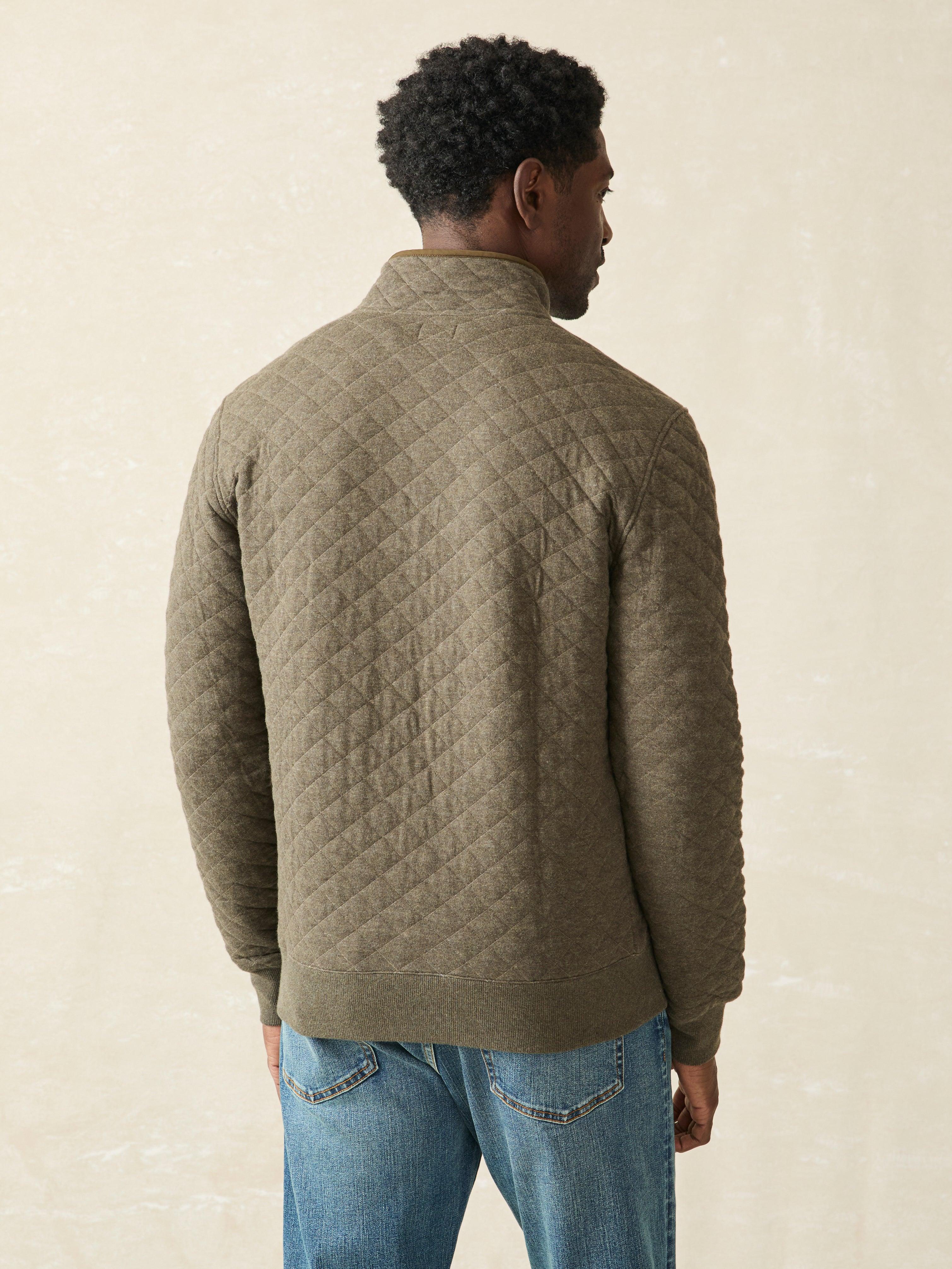 Epic Quilted Fleece Pullover - Olive Melange Male Product Image