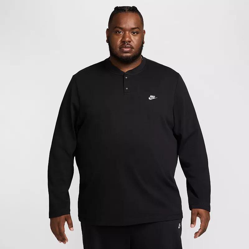 Mens Nike Club Fleece Long Sleeve Henley Product Image