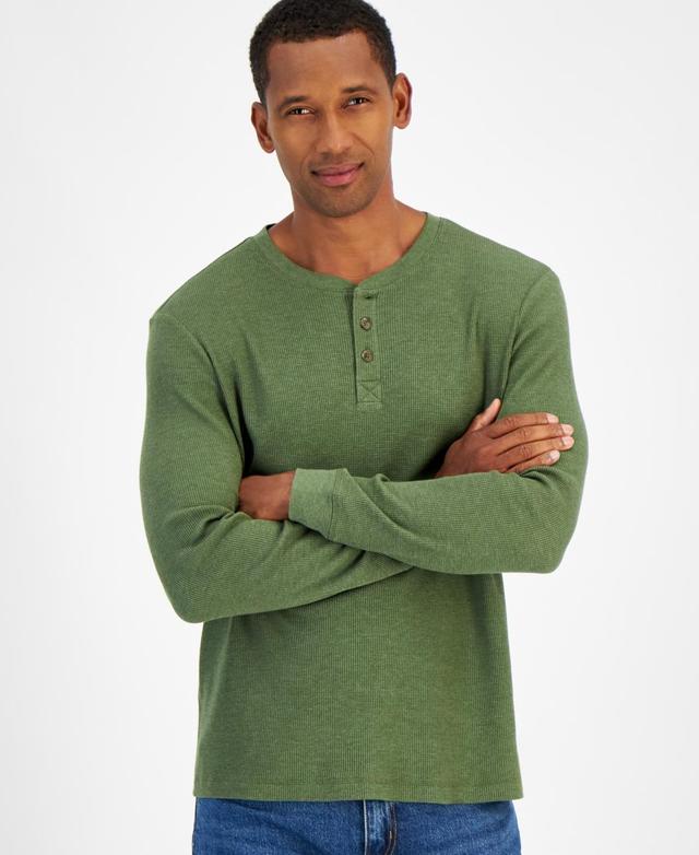 Club Room Mens Thermal Long Sleeve Henley, Created for Macys Product Image