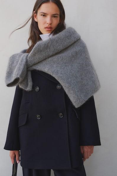 Wool-Blend Pea Coat Product Image