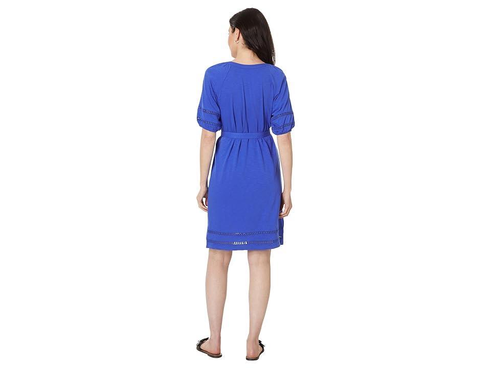 Tommy Hilfiger Womens Cotton Belted Puff-Sleeve Dress Product Image