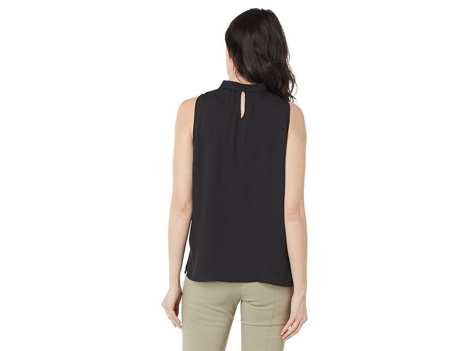 Vince Camuto Shirred Neck Crpe de Chine Sleeveless Blouse Product Image