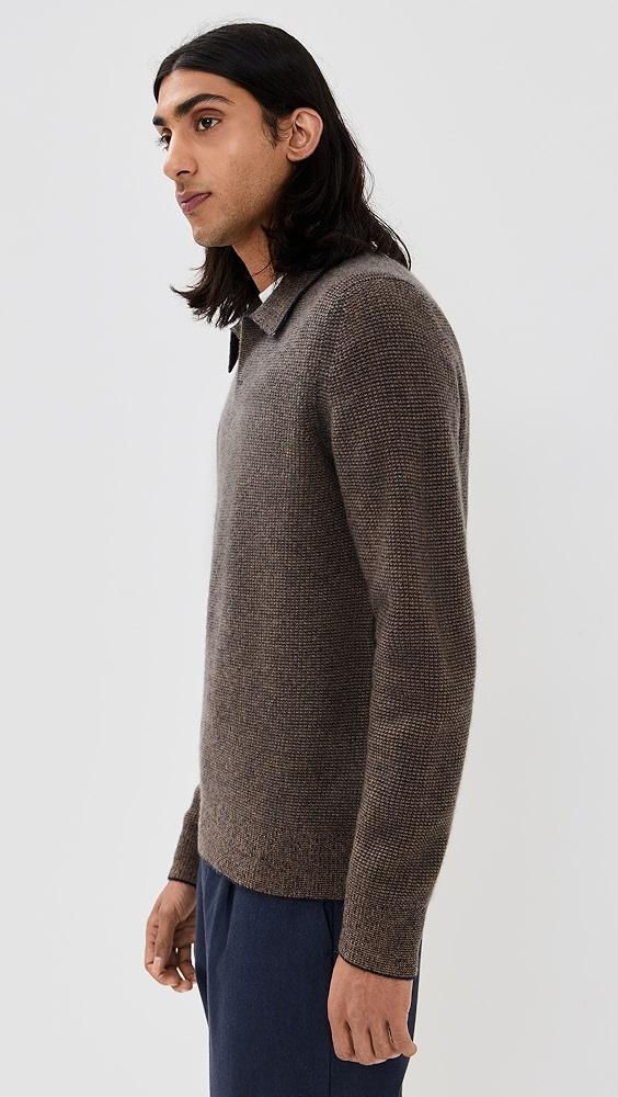 Vince Boiled Thermal Johnny Collar Cashmere Sweater | Shopbop Product Image