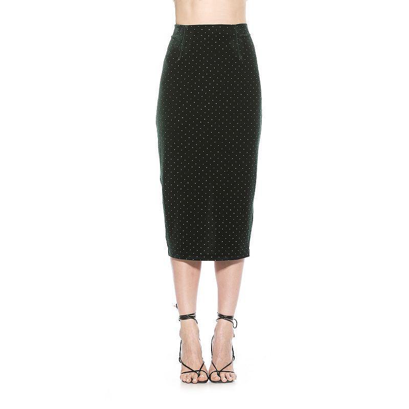 Womens Alexia Admor Jayden Fitted Midi Skirt Green Product Image