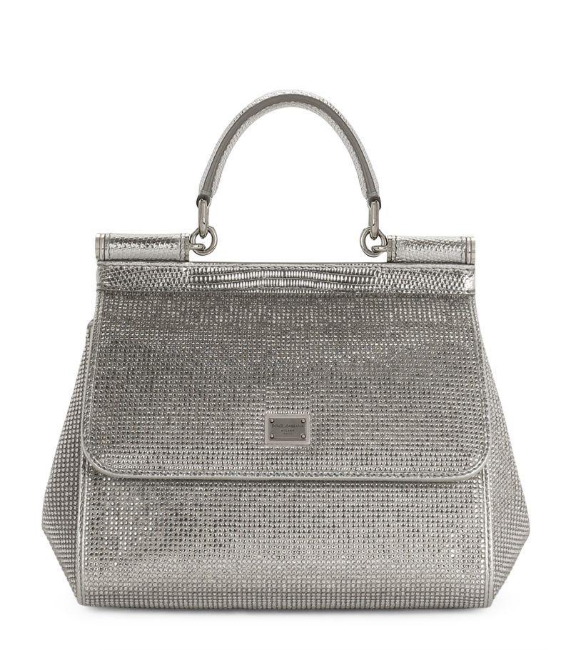 Small Sicily Top-handle Bag In Crystal Product Image