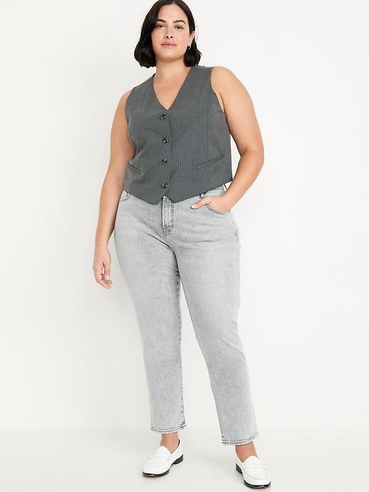 High-Waisted Vintage Slim Jeans Product Image