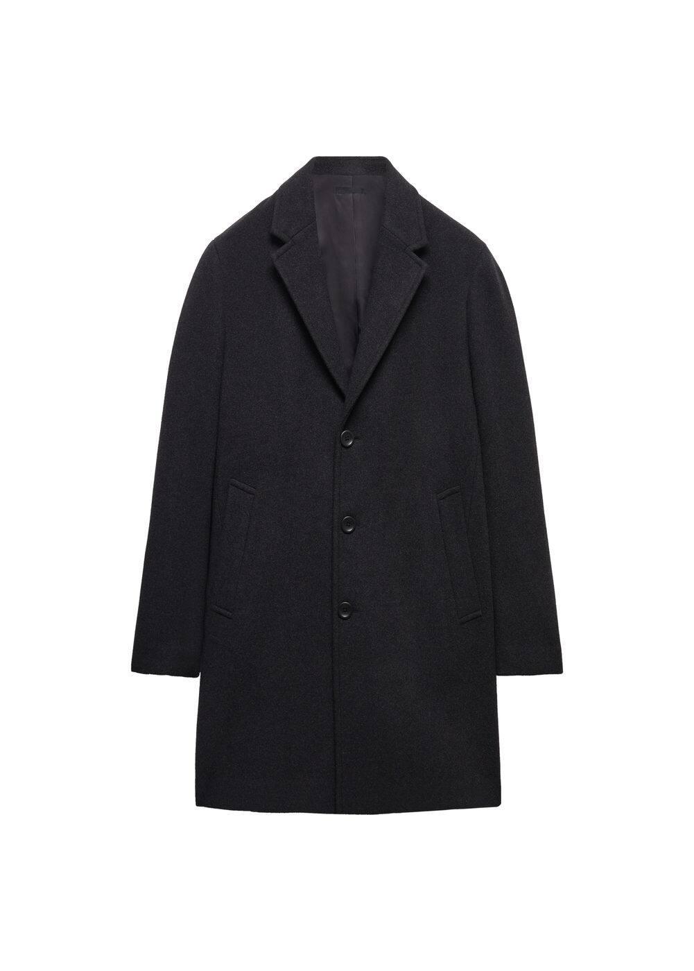 MANGO MAN - Lightweight recycled wool coat charcoalMen Product Image