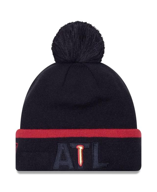 Mens New Era Blue Real Salt Lake Wordmark Kick Off Cuffed Knit Hat with Pom Product Image