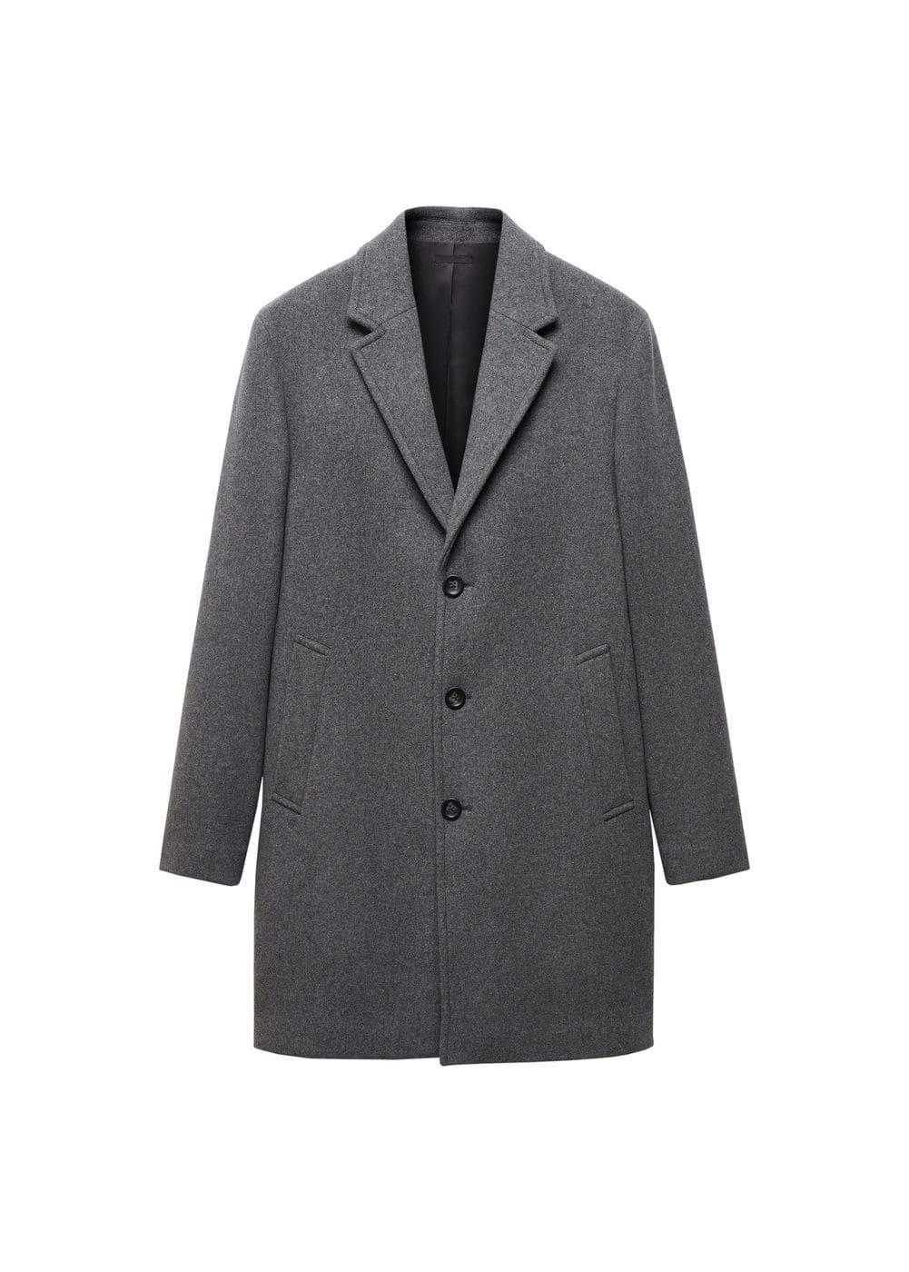 MANGO MAN - Lightweight recycled wool coat light heather greyMen Product Image