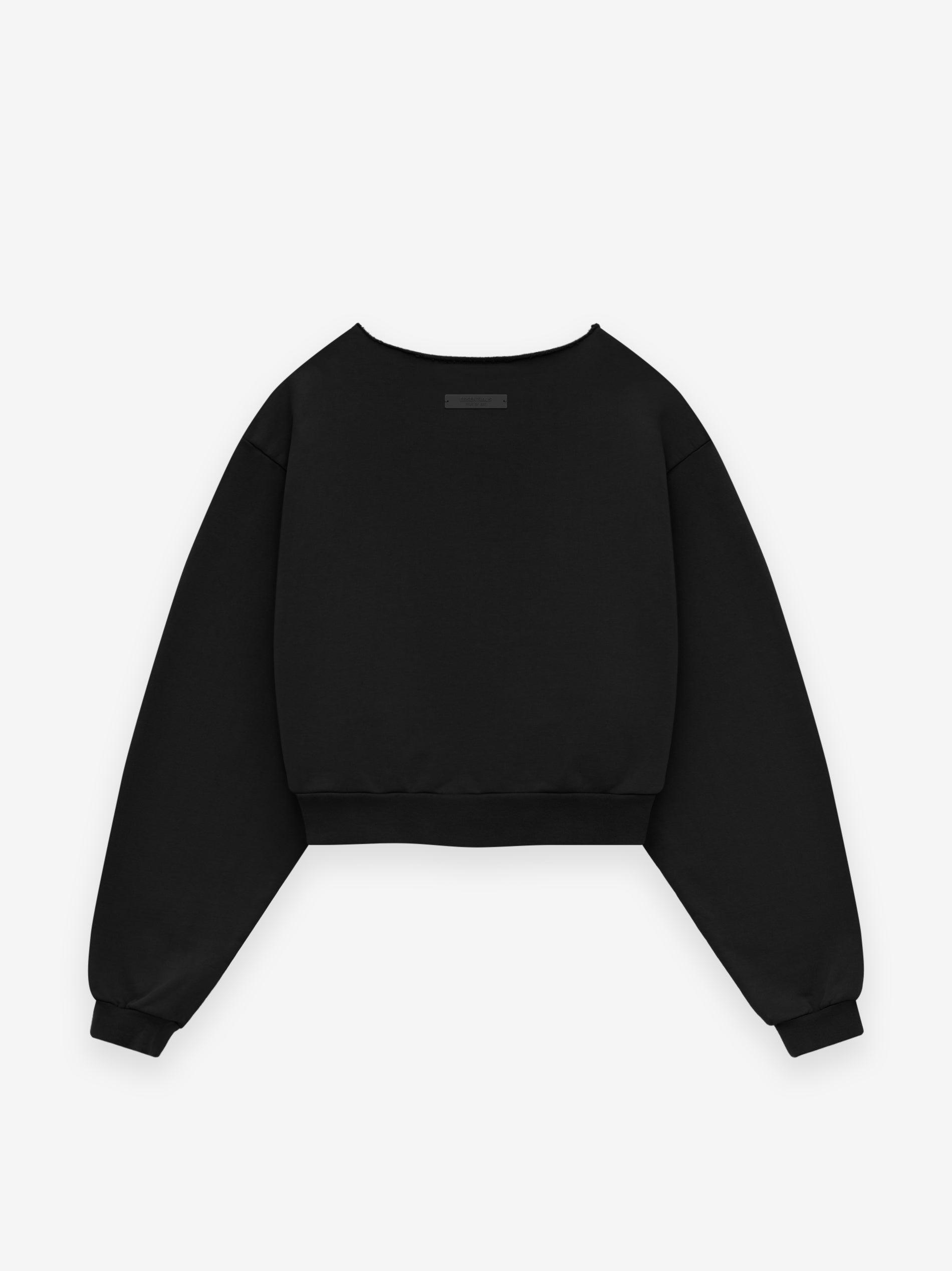 Womens Heavy Fleece Raw Cropped Crewneck Female Product Image