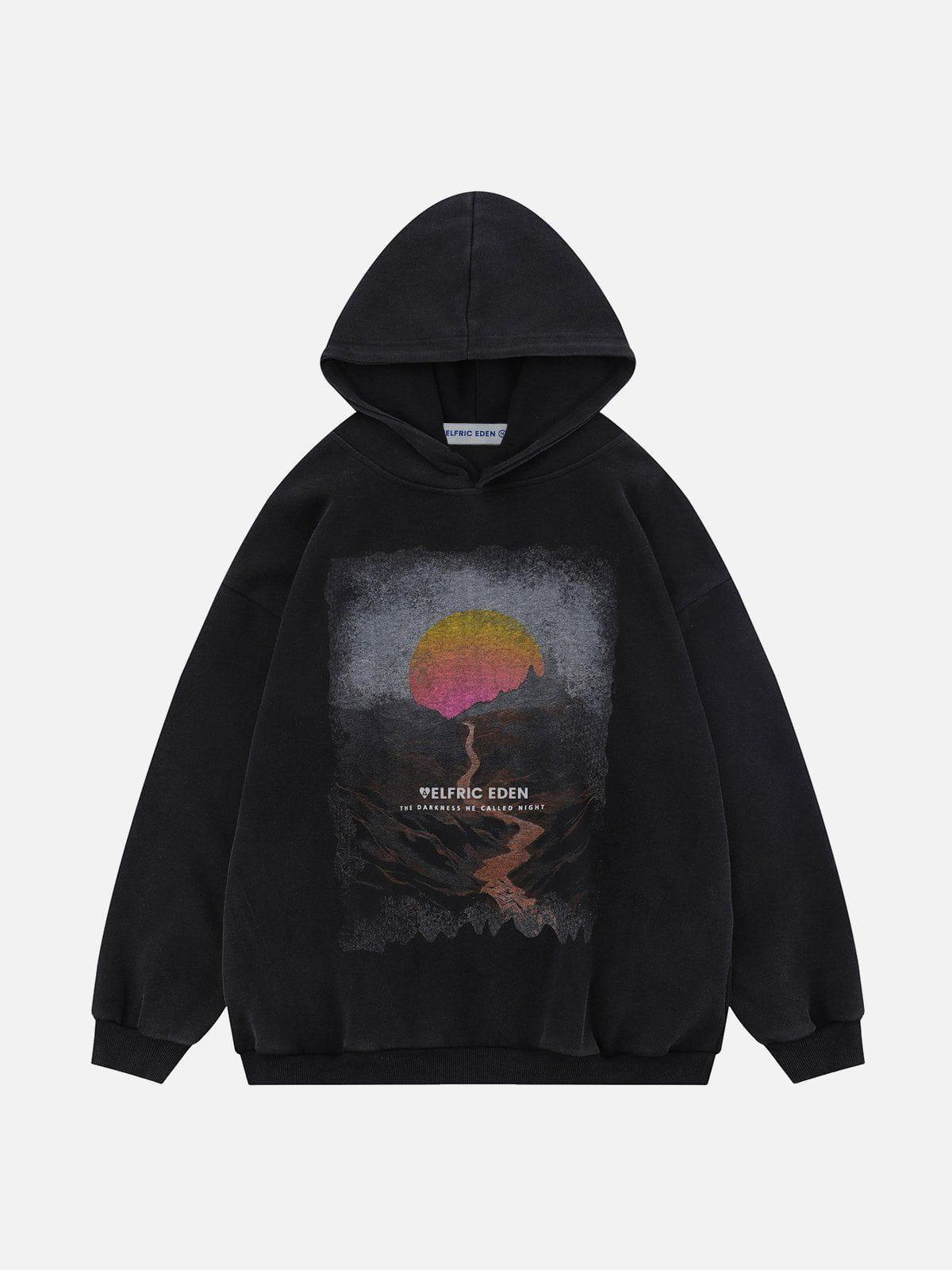 Aelfric Eden Mountain Sunset Print Hoodie product image