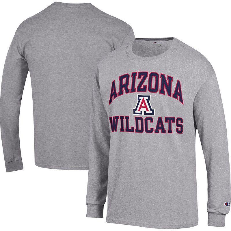 Mens Champion Heather Gray Arizona Wildcats High Motor Long Sleeve T-Shirt Product Image