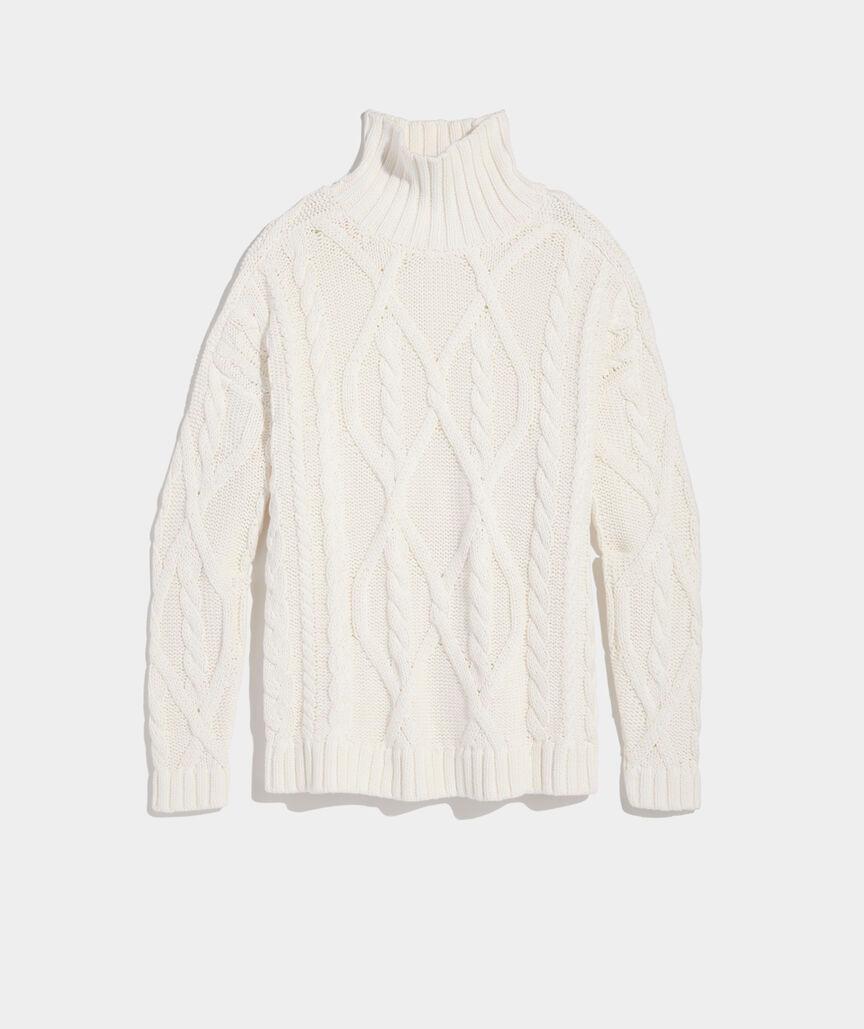 Oversized Fisherman Mockneck Sweater Product Image