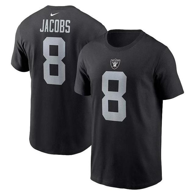 Mens Nike Josh Jacobs Black Las Vegas Raiders Player Name & Number T-Shirt Product Image