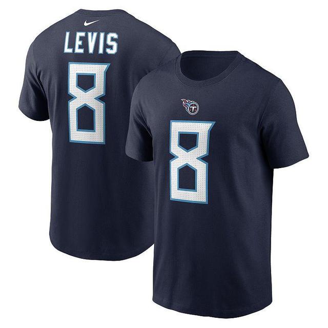 Mens Nike Will Levis Tennessee Titans 2023 NFL Draft Player Name & Number T-Shirt Blue Product Image