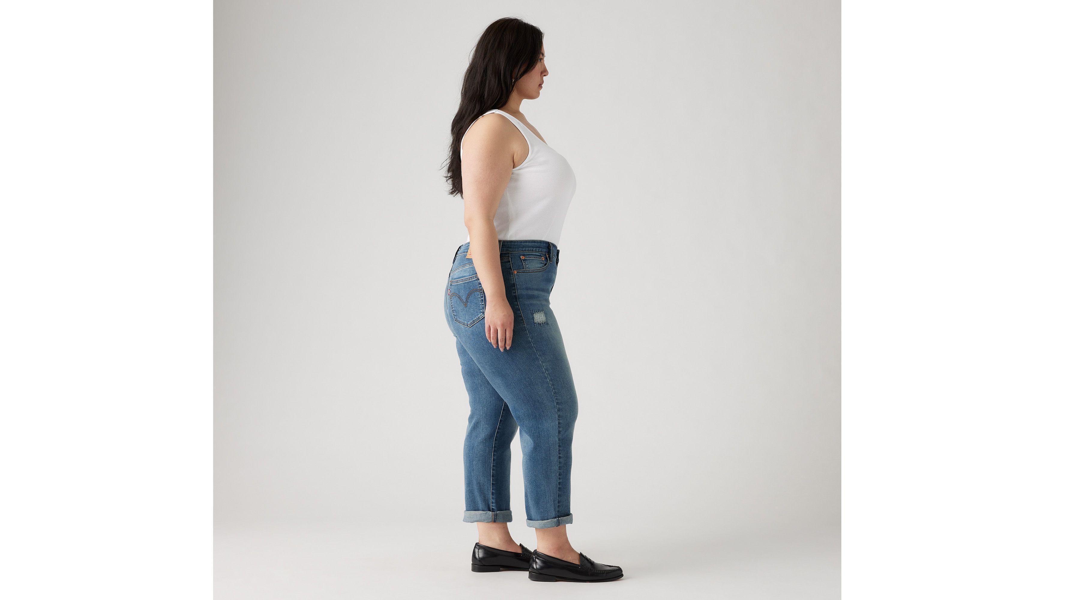 Boyfriend Mid Rise Women's Jeans (Plus Size) Product Image