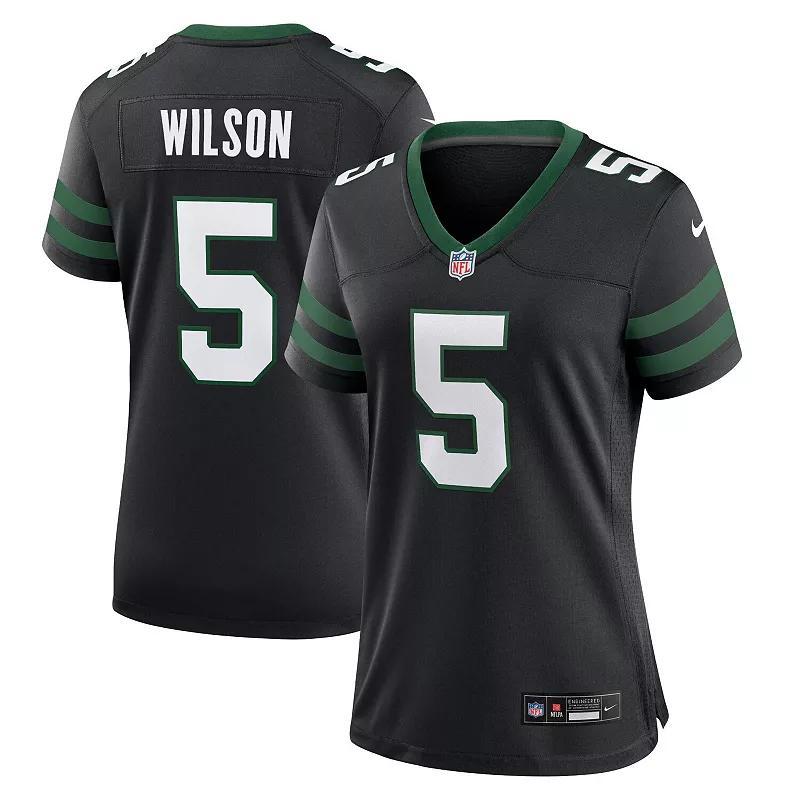 Nike Womens Garrett Wilson Legacy New York Jets Game Jersey - Black Product Image