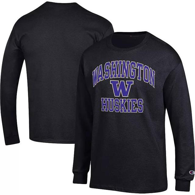 Mens Champion Washington Huskies High Motor Long Sleeve T-Shirt Product Image