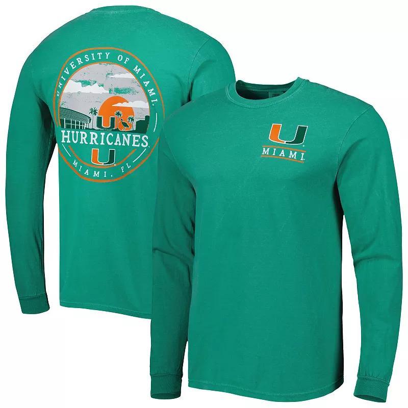 Mens Miami Hurricanes Circle Campus Scene Long Sleeve T-Shirt Product Image