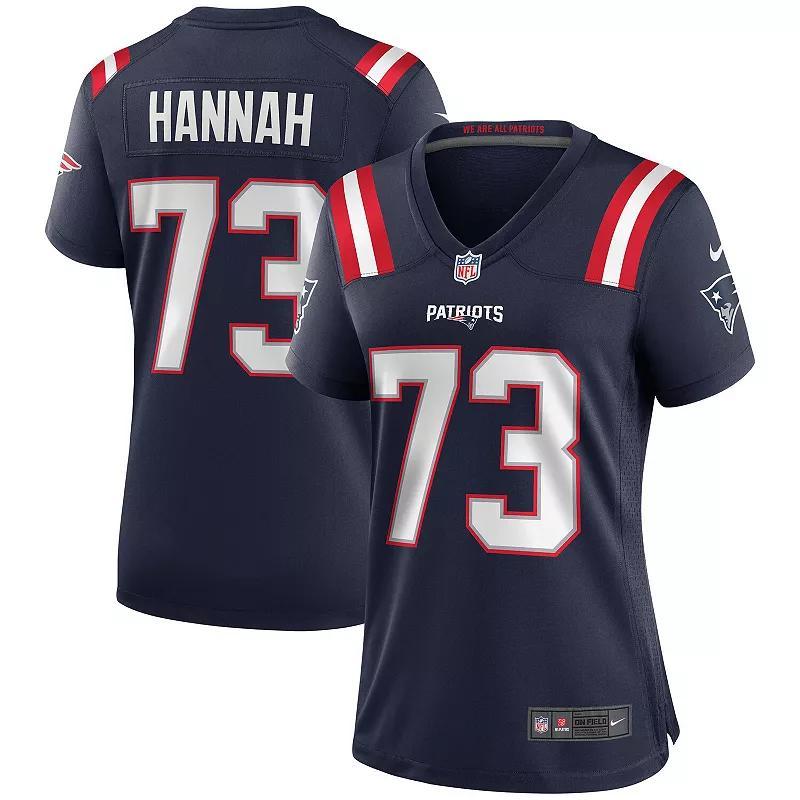 Womens Nike John Hannah New England Patriots Game Retired Player Jersey Blue Product Image