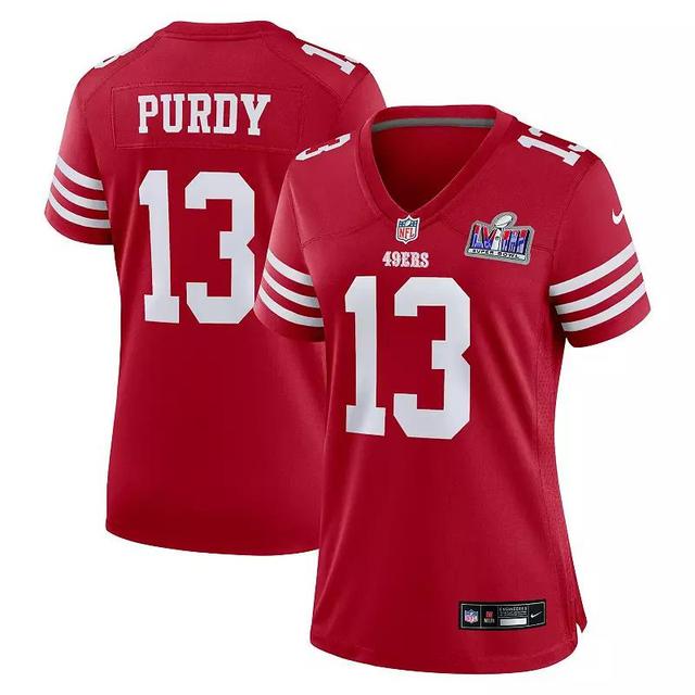 Womens Nike Brock Purdy Scarlet San Francisco 49ers Super Bowl LVIII Game Jersey Product Image