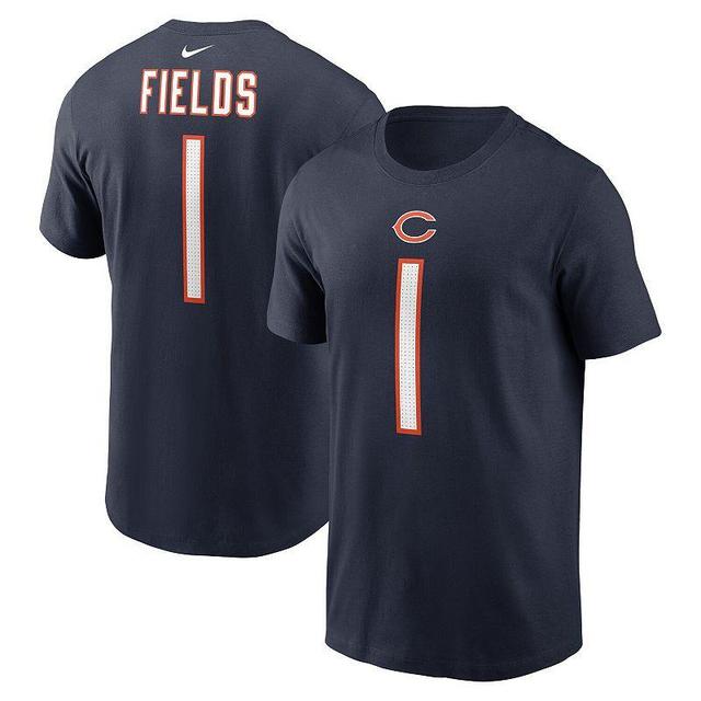 Mens Nike Justin Fields Chicago Bears Player Name & Number T-Shirt Blue Product Image