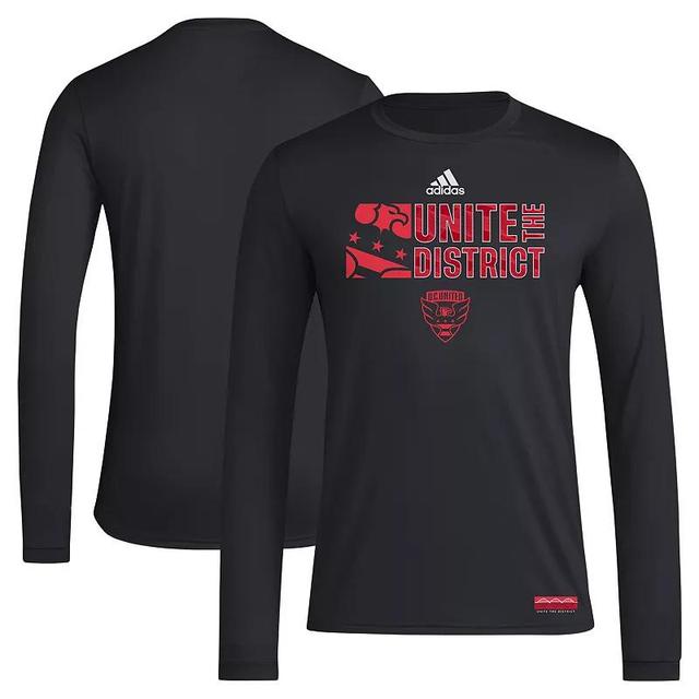 Mens adidas Black D.C. United 2024 Jersey Hook AEROREADY Long Sleeve T-Shirt Product Image