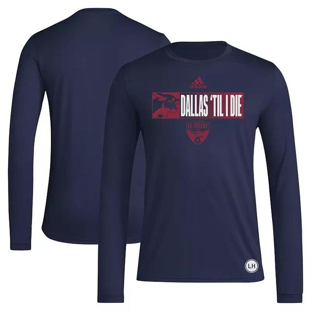 Mens adidas Navy FC Dallas 2024 Jersey Hook AEROREADY Long Sleeve T-Shirt Fcd Blue Product Image