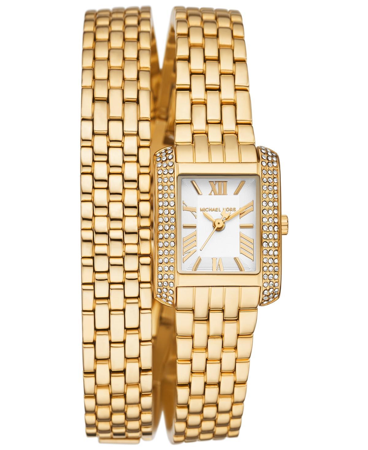 Michael Kors Womens Emery Three-Hand Gold-Tone Stainless Steel Watch 22mm - Gold-tone Product Image