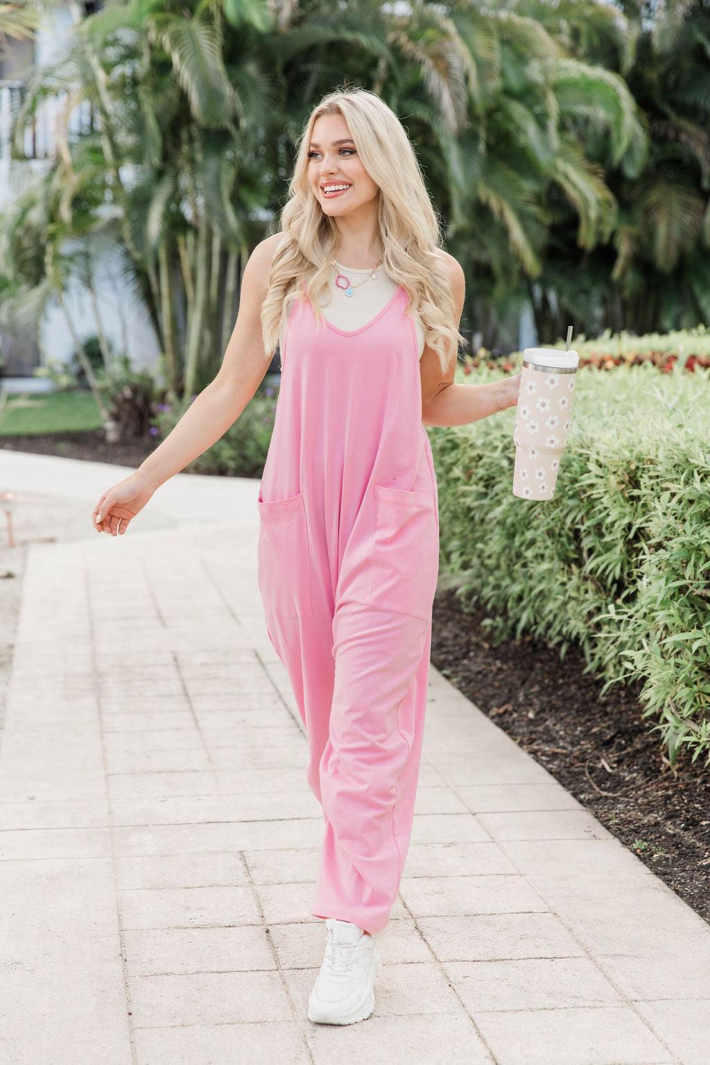 Day In The Life Bubblegum Pink Jumpsuit Product Image