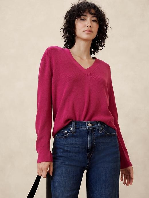 Ribbed Lightweight Sweater Product Image