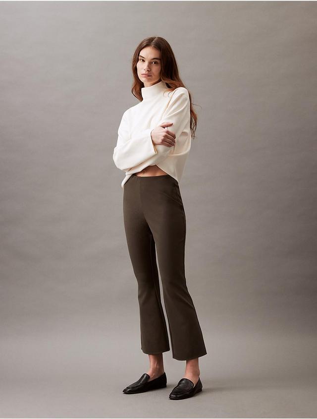 Stretch Crepe Flared Pants  Product Image