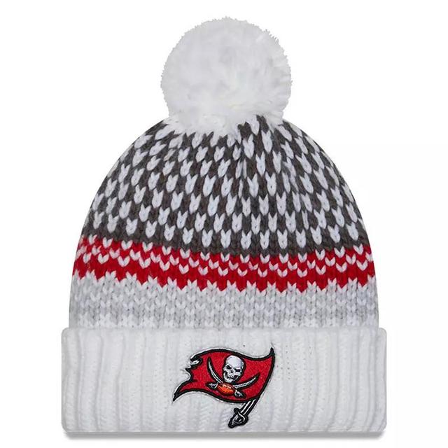 Womens New Era Tampa Bay Buccaneers 2023 Sideline Cuffed Knit Hat with Pom Product Image