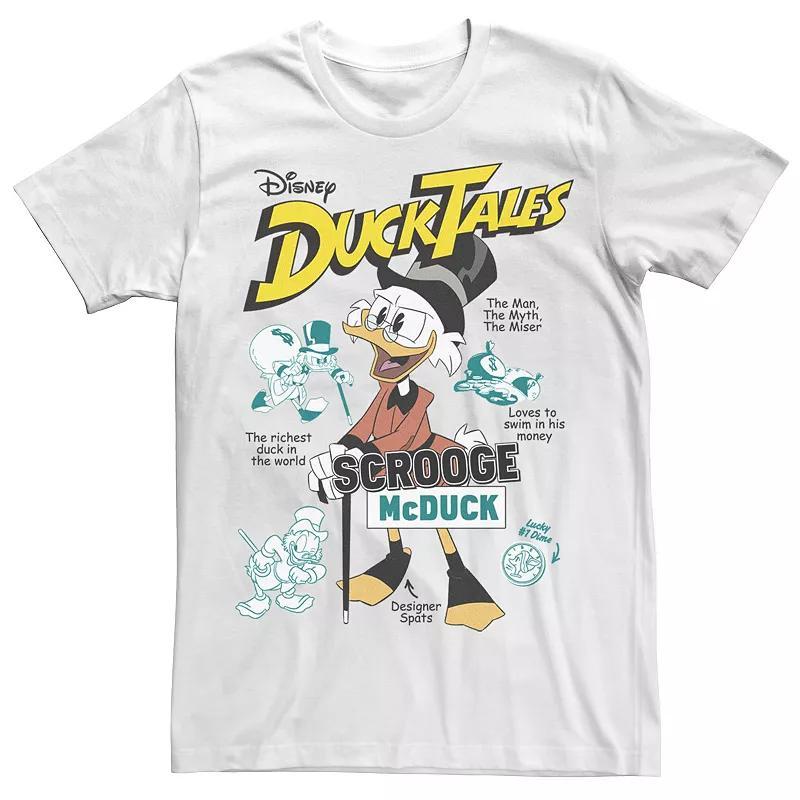 Big & Tall Disney Duck Tales Richest Duck Vintage Poster Tee, Mens Athletic Grey Product Image