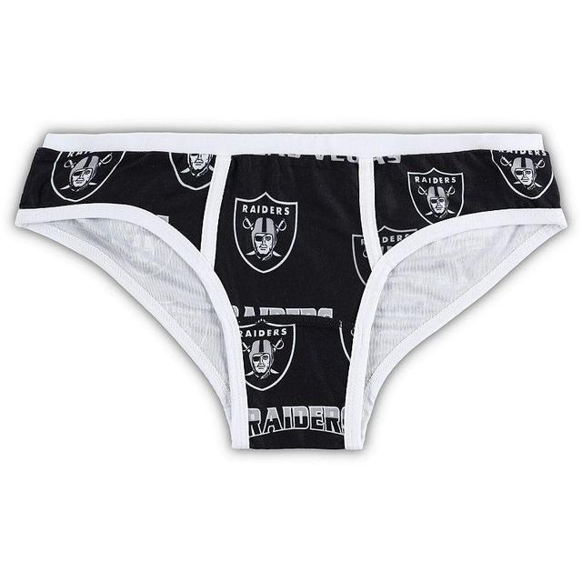 Womens Concepts Sport Black Las Vegas Raiders Breakthrough Allover Print Knit Panty Product Image