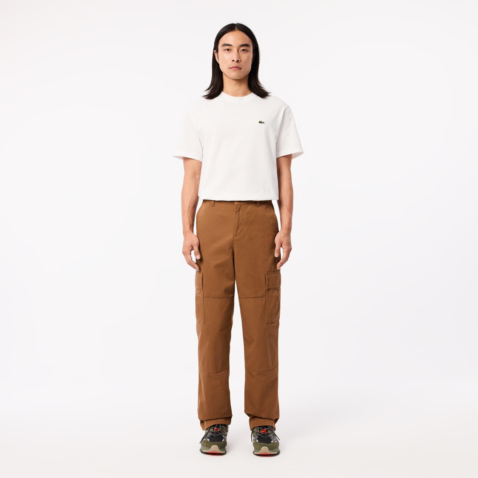 Men's Straight Fit Cotton Cargo Pants Product Image