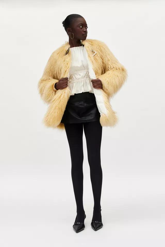 Apparis Petra Faux Fur Longline Overcoat Product Image